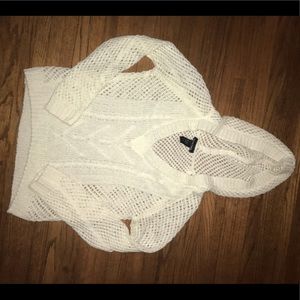 Wide Knit Hooded Sweater